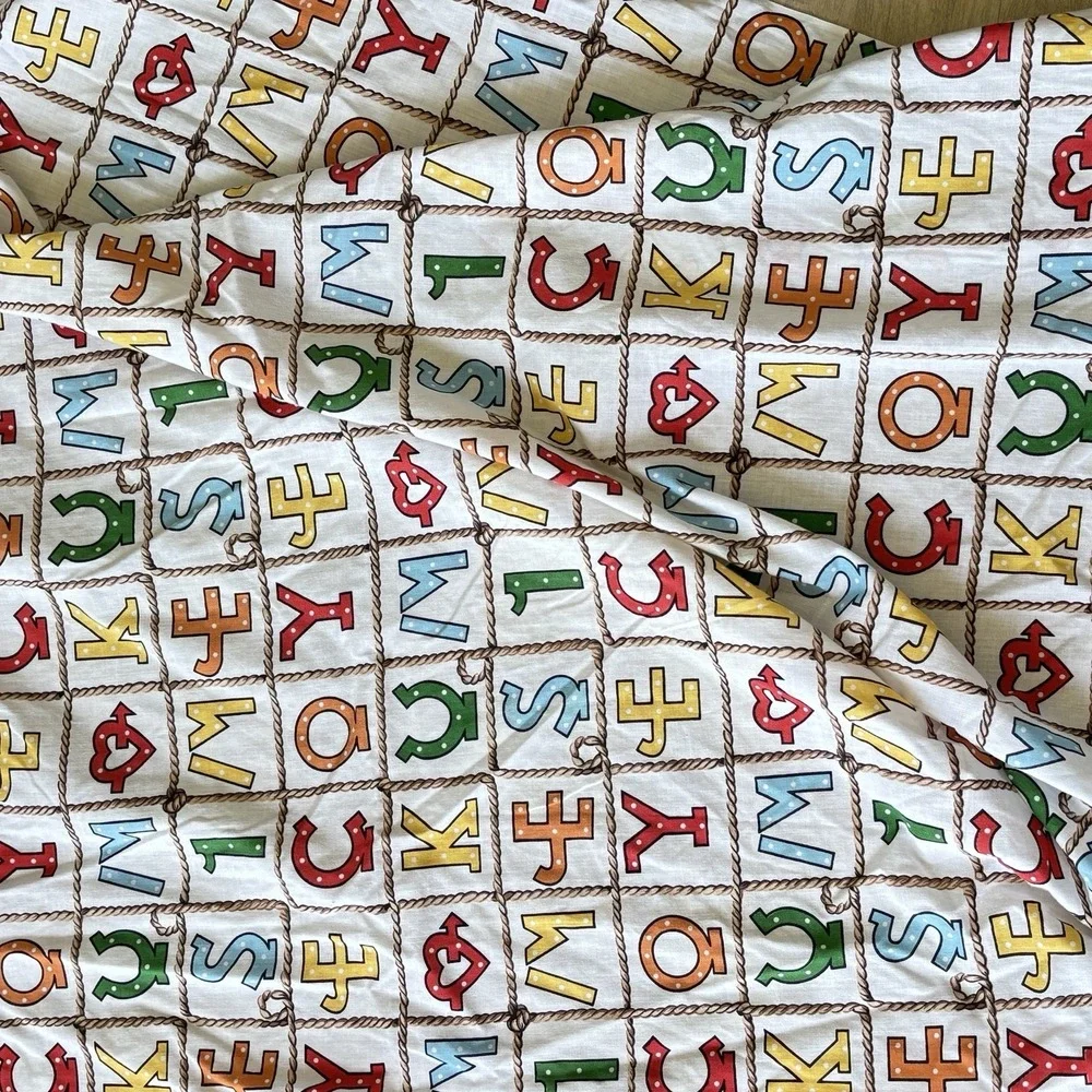 Vintage DUNDEE  ABC‎ Made in USA Cotton Blend Toddler Crib Sheet